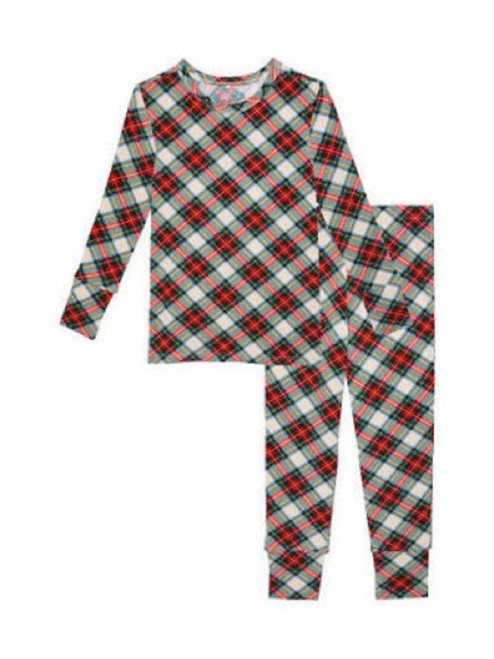 Posh Peanut Holiday Marquis Plaid Long Sleeve Pajama Set - 5/6